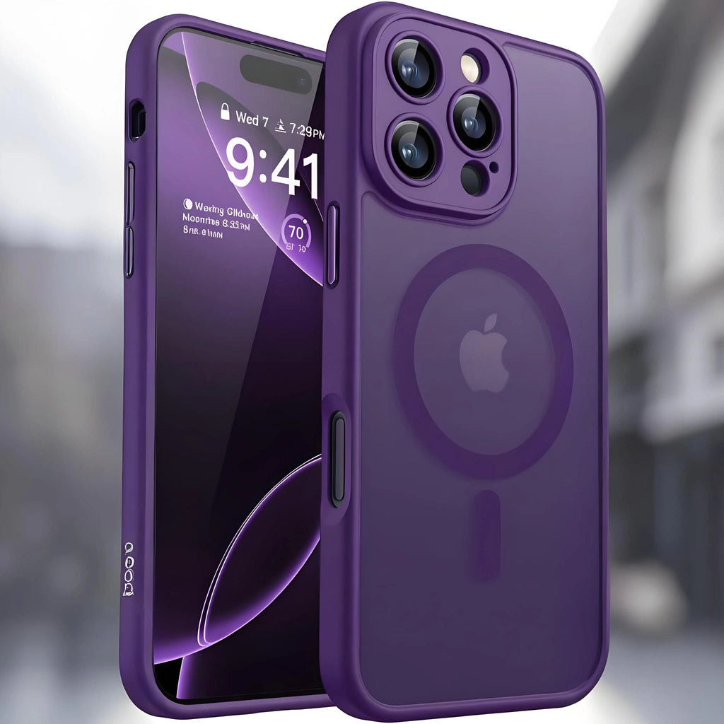 Matte Transparent Magnetic Frosted Phone Case For iPhone 11-17 Pro Max Compatible With Magsafe Wireless Chargers