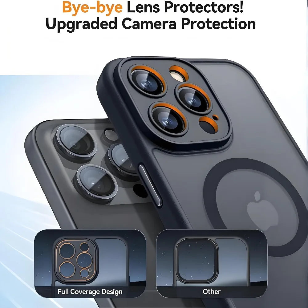 Matte Transparent Magnetic Frosted Phone Case For iPhone 11-17 Pro Max Compatible With Magsafe Wireless Chargers